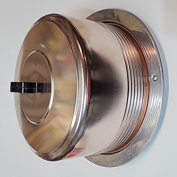 MCM Regal Ware Aluminum Rose Gold/Copper/Silver Colored Retro Cake Carrier - Picture 4 of 16